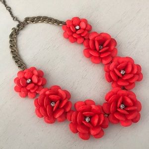 J. Crew Flower Statement Necklace